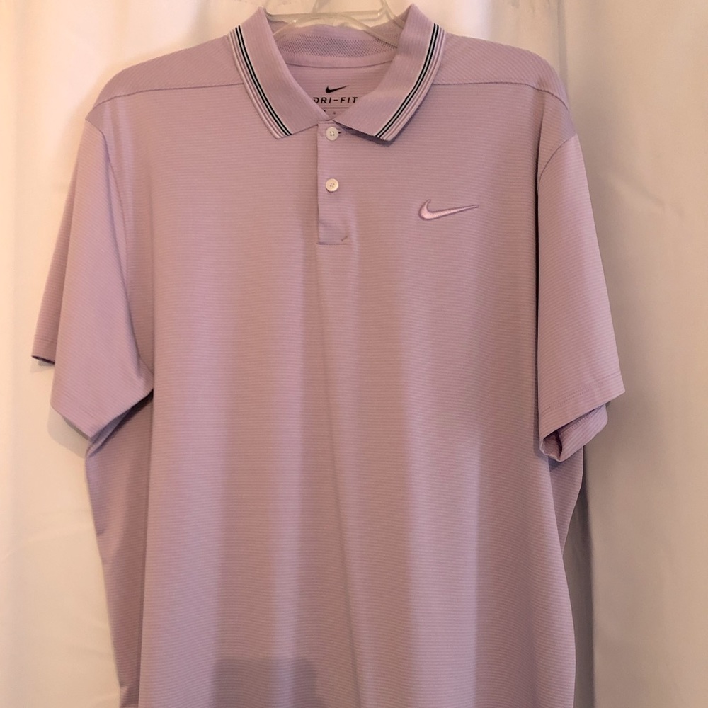 Nike Lavender Striped Golf Polo